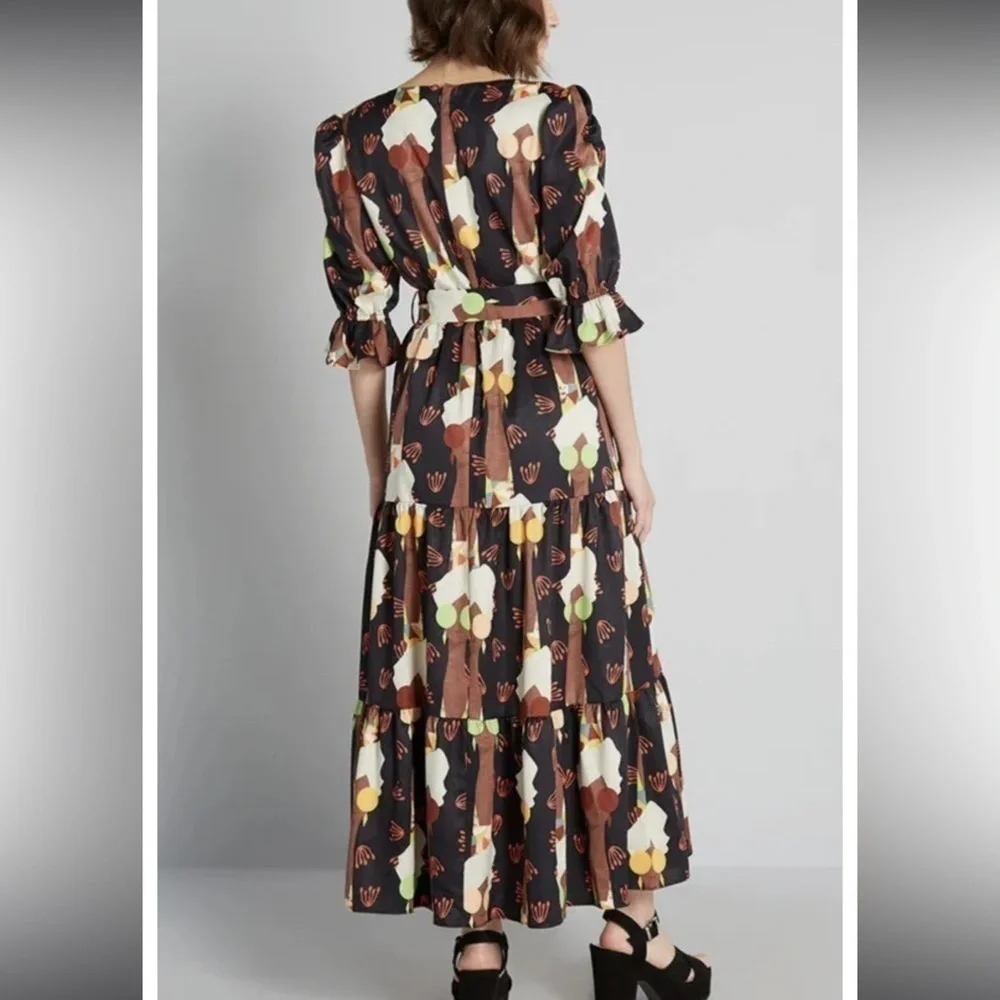 Hutch Anthropologie Maxi Midi sunglass lady Boho Dress Size 6 ModCloth new - Picture 8 of 10